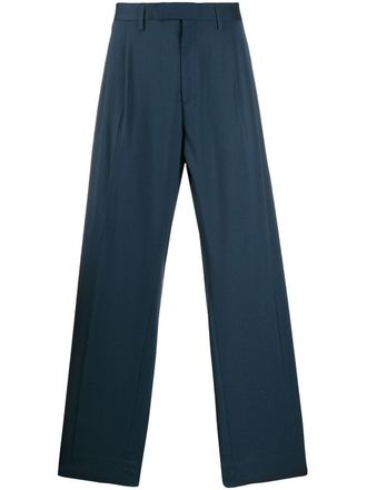 Off-white oversized suit trousers - men - Viscose/Virgin Wool - 46 - Blue