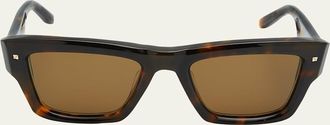 Valentino Garavani XXII Square Acetate & Titanium Sunglasses
