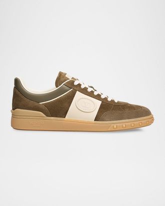 Balmain Upvillage Suede Low-Top Sneakers