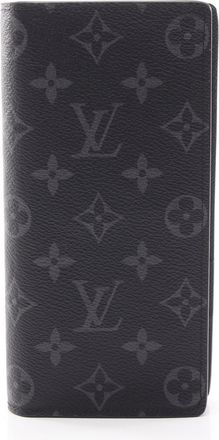 Louis Vuitton Black Coated Canvas Long Wallet (Bi-Fold) (Pre-Owned)