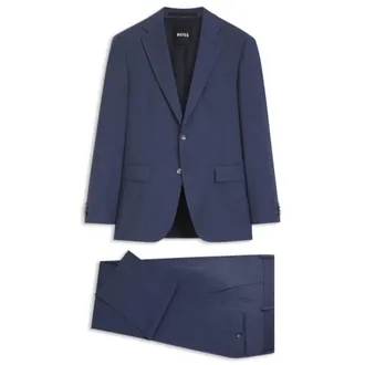 BOSS Two-piece regular-fit suit in m&eacute;lange stretch wool