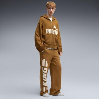 Puma Pantaloni della tuta oversize KING da uomo, Abbigliamento, Marrone, L