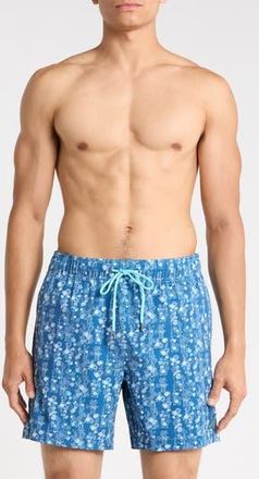 Mr. Swim Vine & Petal Swim Trunks in Blue Grey at Nordstrom Rack, Size X-Large