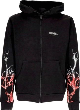 Phobia Archive Lightning Zip Hoodie - Heren - Vesten met rits - Zwart - L - Katoen - Hoodies & sweatvesten