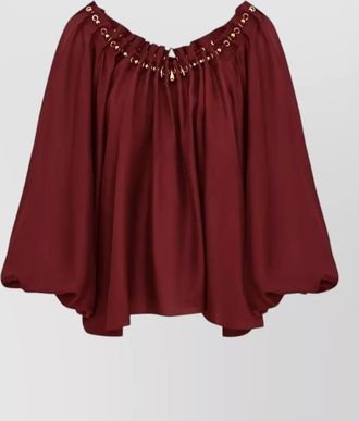 Zimmermann silk gathered bead blouse