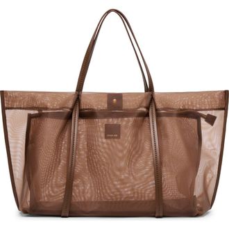 Dolce Vita Aislin Mesh Tote Bag in Chocolate at Nordstrom