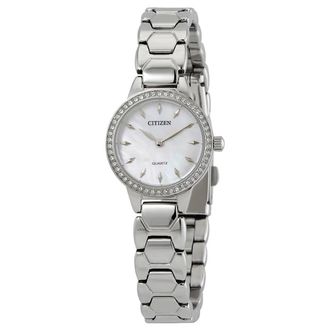 Citizen Quartz Crystal Mother of Pearl Dial Ladies Watch EZ7010-56D