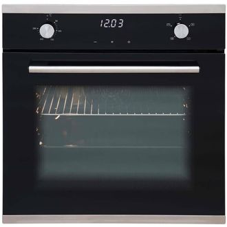 Sia 60cm Black Built In Single Electric True Fan Oven - SO103
