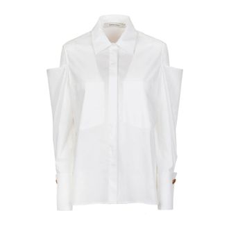 Emma & Gaia Dames, Blouses & Shirts, Wit, Maat: XL Katoen