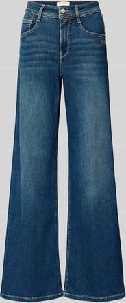 Gang Wide Fit Jeans mit Label-Detail Modell AMELIE in Dunkelblau, Gr&ouml;&szlig;e 25