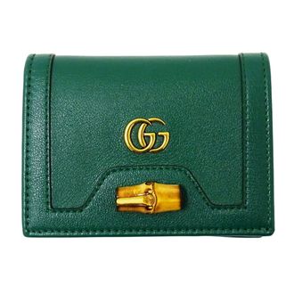 Gucci Green Leather Wallet (Bi-Fold) (Pre-Owned)