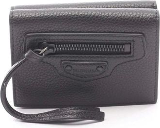 Balenciaga Pre-owned Wallets, male, Black, Size: ONE SIZE Pre-owned Vintage Leather Bifold Wallet