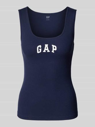 GAP Tanktop mit Label-Print in Dunkelblau, Gr&ouml;&szlig;e XS