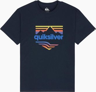 Quiksilver Mens Quiksilver Mens EV Horizon Fade Graphic Short Sleeve T-Shirt - Navy - Size: 38