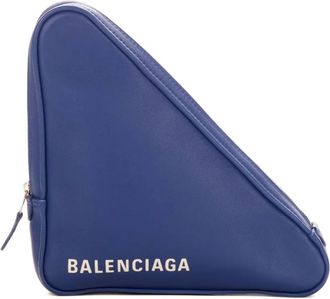 Balenciaga Clutch triangolare - Blu