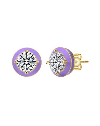 Rachel Glauber 14K Plated Cz Studs
