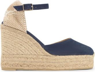 Castaner Chiarita Wedge Espadrille - Dames - Sleehakken - Blauw - 35 EU - Katoen - Schoenen