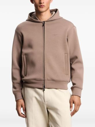 Emporio Armani zip-up hoodie - Neutrals