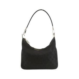 Gucci Pre-owned Shoulder Bags, female, Black, Size: ONE SIZE Pre-owned GG Canvas Shoulder Bag