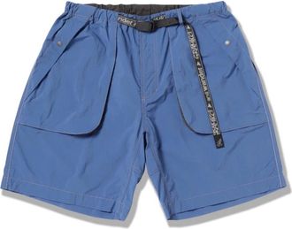 Gramicci Blauwe Geborstelde Nylon Shorts - Heren - Korte Broeken - Blauw - S - Nylon - Korte Broeken