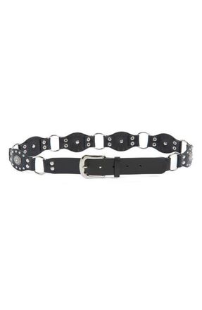 BP. Studded O-Ring Faux Leather Belt in Black at Nordstrom, Size Medium