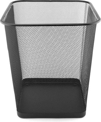 OEM Papelera De Oficina De 18 Litros - Papelera De Malla Met&aacute;lica, Papeleras Para Oficina, Papelera Para Dormitorio, Papelera Met&aacute;lica - Negra