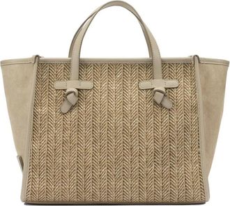Gianni Chiarini Marcella Tote Bag - Dames - Shoppers - Beige - ONE Size - Leer - Tassen