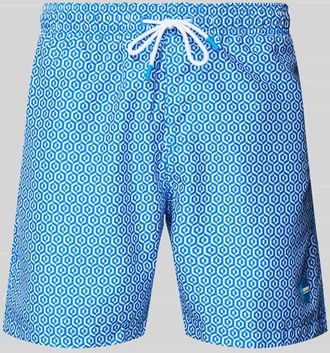 Shiwi Regular Fit Badehose mit Label-Patch Modell Mike in Royal, Größe XXL