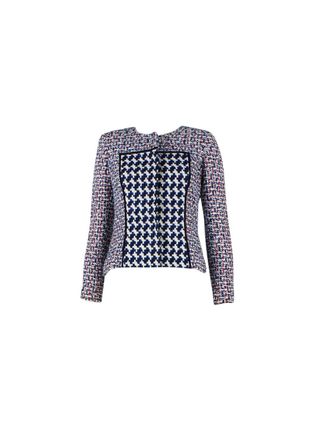 Oscar De La Renta tricolour tweed jacket Size XS