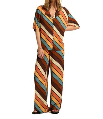 Auguste The Label Cicely Stripe Martha Pant In Multi