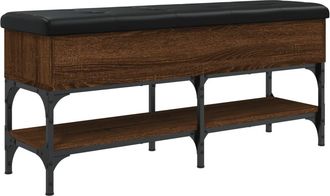vidaXL Zapatero Madera De Ingenier&iacute;a Marr&oacute;n Roble 102x32x45 Cm Vidaxl