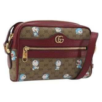 Gucci Pre-owned Micro Small GG Canvas Shoulder Bag - Dames - Pre-owned - Veelkleurig - Maat: ONE Size Leer