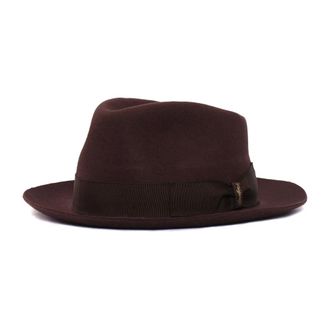 Borsalino Fedora Feltro Rasato Tesa Piccola - unisex - Borsalino - Accessories - Brown - 57 CM - Accessories