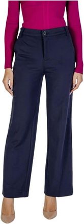 Street One Viscose Blend Dames Jeans & Broeken - Dames - Wijde Broeken - Blauw - 2XL L30 - Broeken