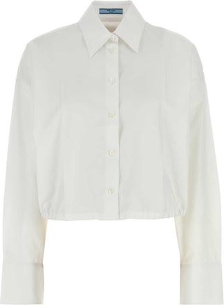 Prada Womens White Poplin Shirt Cotton - Size EU 36 (Womens)