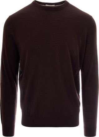 Ballantyne Brown Wool Crewneck Sweater