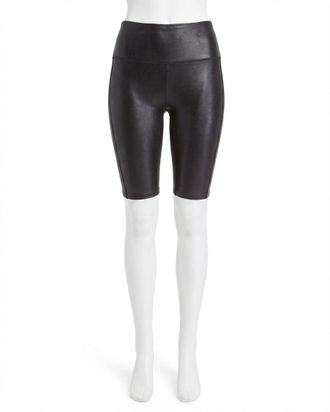 Spanx Faux Leather Bike Shorts In Black