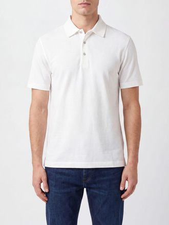 Herno Short-Sleeve Cotton Polo Shirt with Three-Button Placket