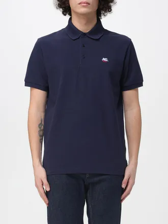 Etro Polo Shirt Men color Blue