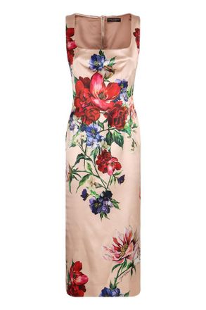 Dolce & Gabbana Printed Satin Dress