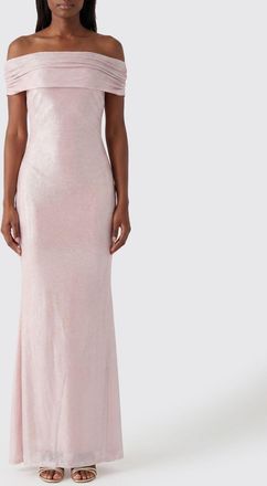 Twentyfourhaitch Abito lungo da sera in jersey con strass e spalle scoperte