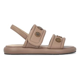 Pinko Flat Sandals, female, Beige, Size: 10 US Sandali Sling Back