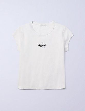Calvin Klein Camiseta Baby Tee Con Monograma De Jung Kook For Calvin Klein