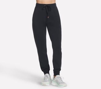 Skechers Jogginghose SKECHERS SKECHLUXE ELEVATE JOGGER, Damen, Gr. XL (46/48), N-Gr, schwarz (bold schwarz), Obermaterial: 53% Viskose, 39% Polyester, 8% Elast