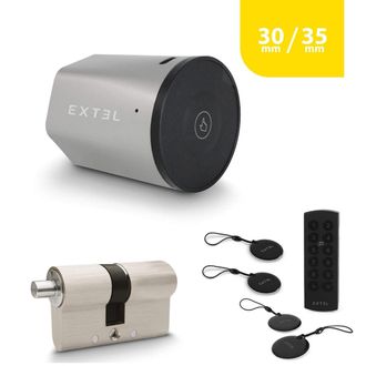EXTEL Kit Cerradura Conectada Extel Lock + Cilindro 30/35 Mm + Teclado Inal&aacute;mbrico + 2 Tarjetas Adicionales