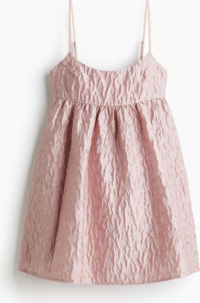 H&M Trägerkleid aus Jacquardstoff - Pink