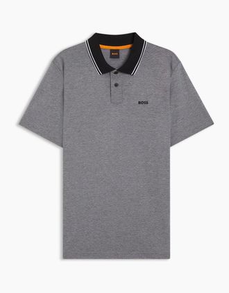 HUGO BOSS Mens Peoxfordnew Short Sleeve Polo Shirt - Black - Size: 42