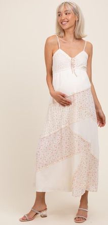 Pinkblush Floral Sweetheart Neck Midi Dress in Cream at Nordstrom, Size Medium
