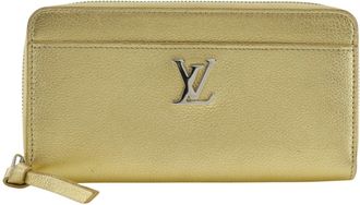 Louis Vuitton Gold Leather Long Wallet (Bi-Fold) (Pre-Owned)