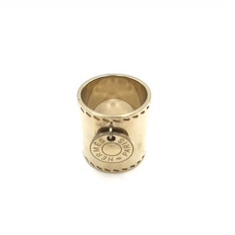 Herm&egrave;s Gold Tone Scarf Ring Womens Accessory (Pre-Owned)